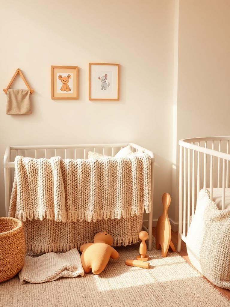 Cozy neutral nursery corner