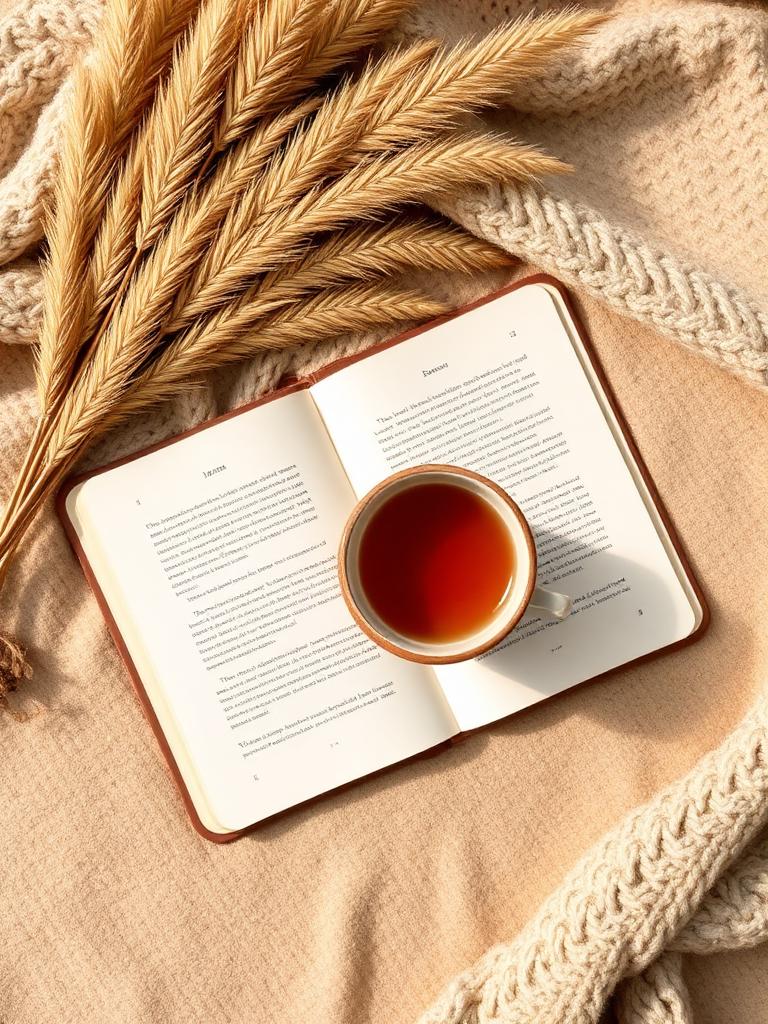 Morning ritual with journal and tea